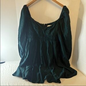 Vintage Altar’d State Fallina Babydoll Long Sleeve Mini Dress Size Large Green